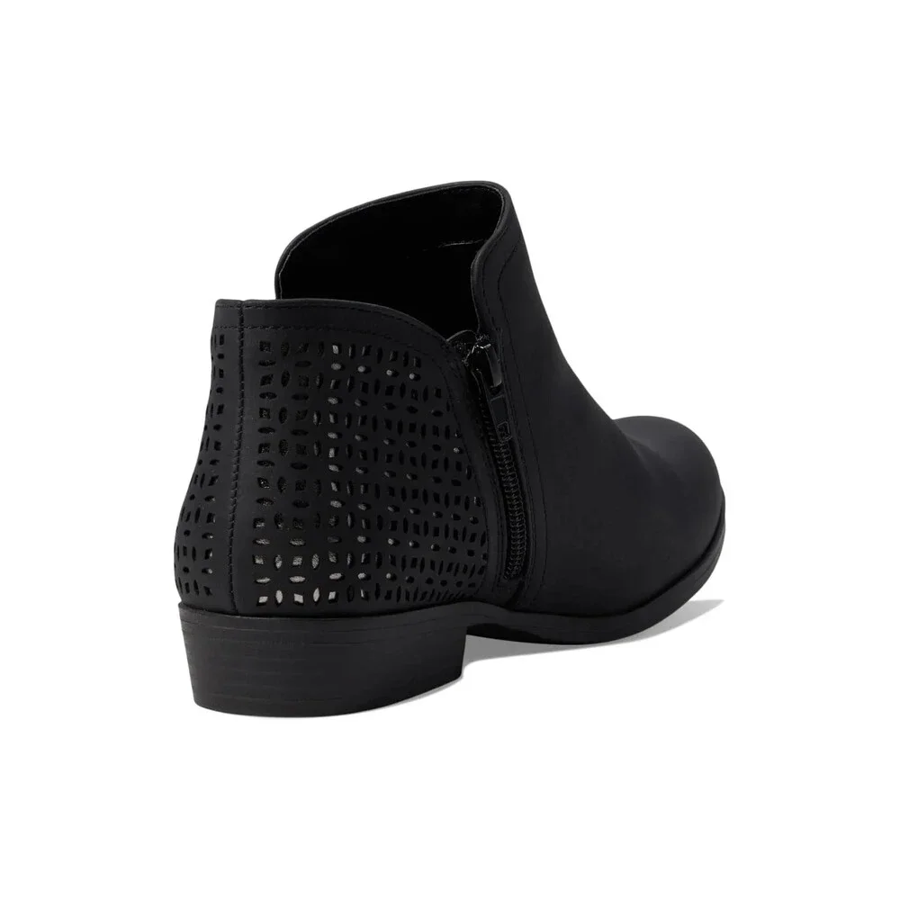 Mia Gilli Boots Girls 2 Black Side Zip Round Toe Perforated Bootie HAWK1956